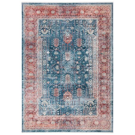 Safavieh 8 x 10 ft. Victoria 900 Rectangle Power Loomed RugNavy & Red VIC997M-8